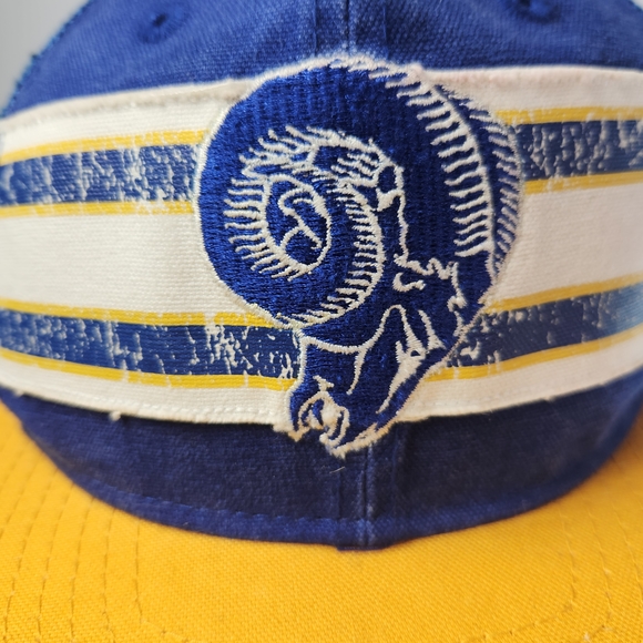 NFL Rams Throwback Stripes 9 Fifty New Era Heritage Series Snapback Hat - Picture 2 of 9